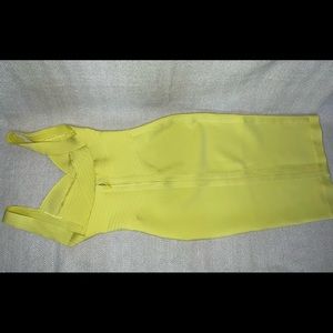 Yellow Bandage Midi Dress